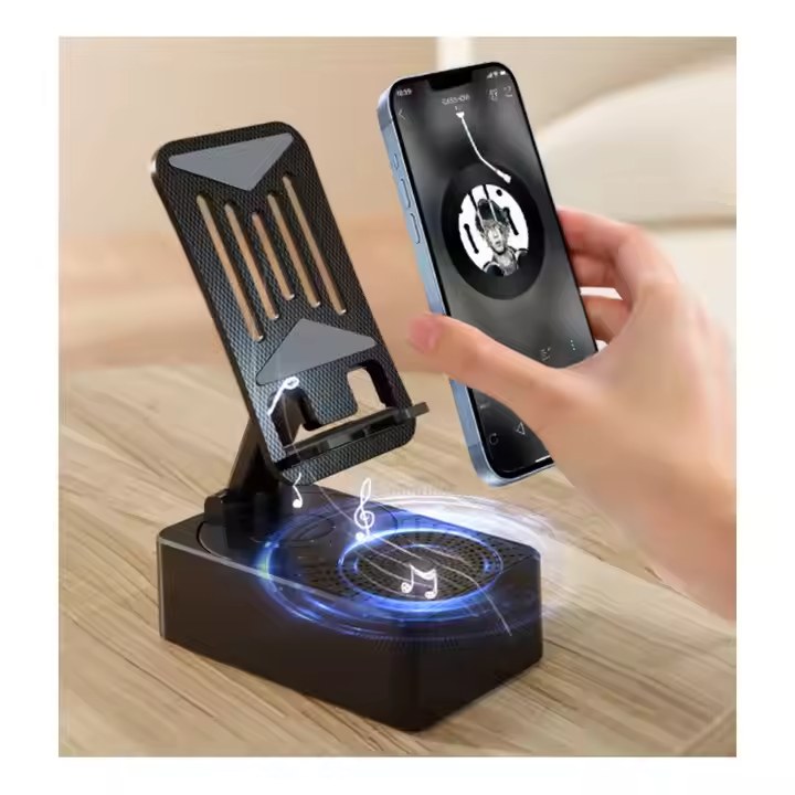 3 In 1 Rotating Mobile Holder Bluetooth Speaker & Power Bank - Image 3